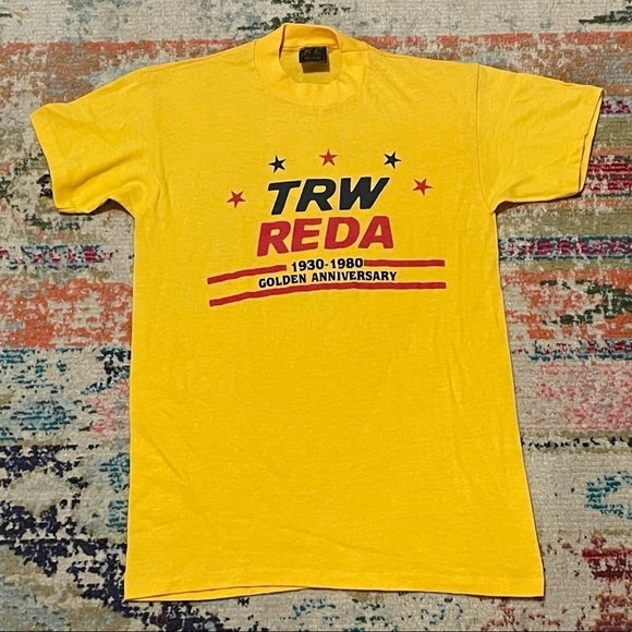 Vintage 1980s TRW Reda Pumps 80s Graphic Tee Top Tshirt - Picture 1 of 4